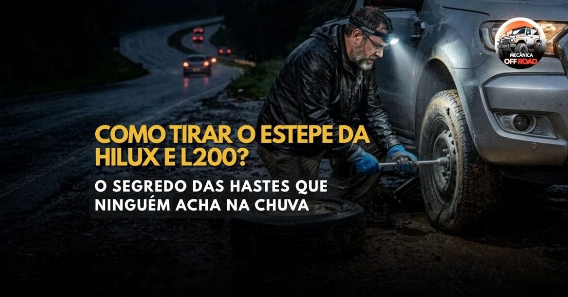 Como tirar estepe Hilux, Sw4 e L200